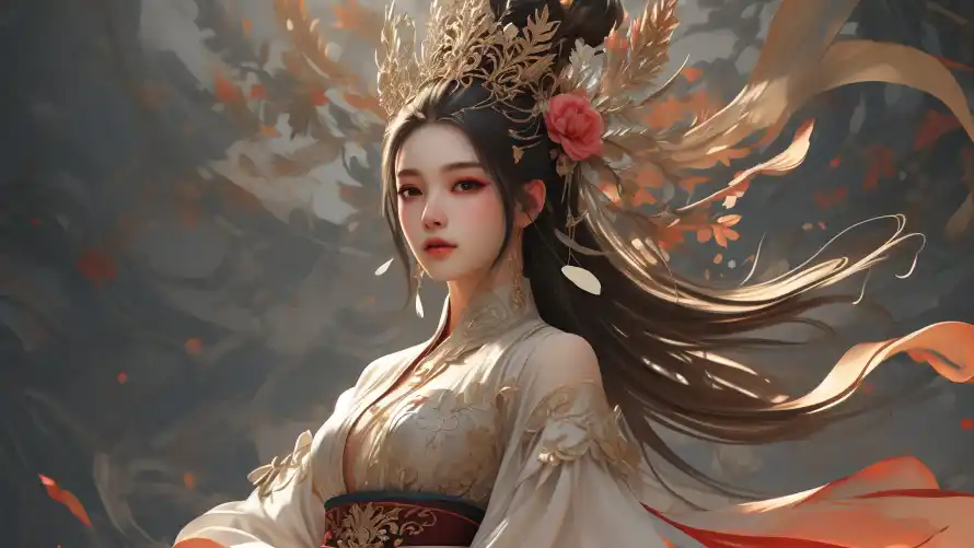 4k古风壁纸 - 国风 - 汉服 - 红花「哲风壁纸」 4k古风壁纸 - 国风 - 汉服 - 红花「哲风壁纸」