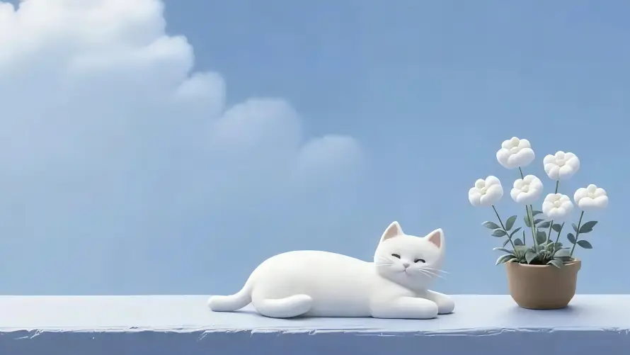 4k3D壁纸 - 简约 - 盆栽 - 壁纸「哲风壁纸」