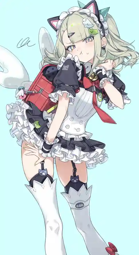 4k千夏壁纸 - 猫耳 - 萝莉 - 金发「哲风壁纸」