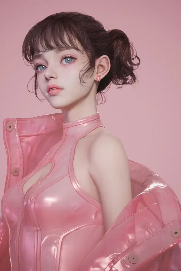 4k少女壁纸 - 漫画 - 粉色 - 露肩「哲风壁纸」