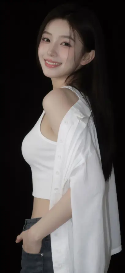 4k少女壁纸 - 甜笑 - 美女 - 长发「哲风壁纸」