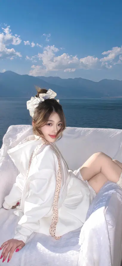 4k户外壁纸 - 清新 - 湖水 - 短发「哲风壁纸」