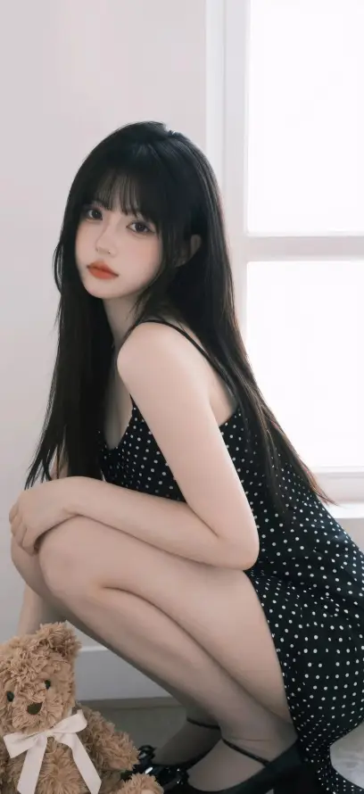 4k室内壁纸 - 窗边 - 红唇 - 美女「哲风壁纸」