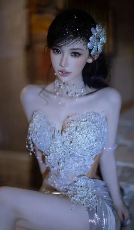 4k发饰壁纸 - 礼服 - 美女 - 闪钻「哲风壁纸」