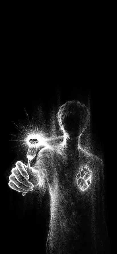 4k人影壁纸 - 创意 - 发光 - 心脏「哲风壁纸」