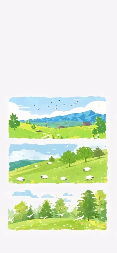4k小羊壁纸 - 插画 - 树木 - 清新「哲风壁纸」