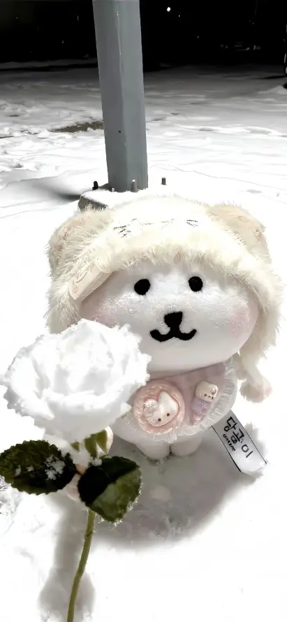 4k冬季壁纸 - 可爱 - 玩偶 - 白色「哲风壁纸」