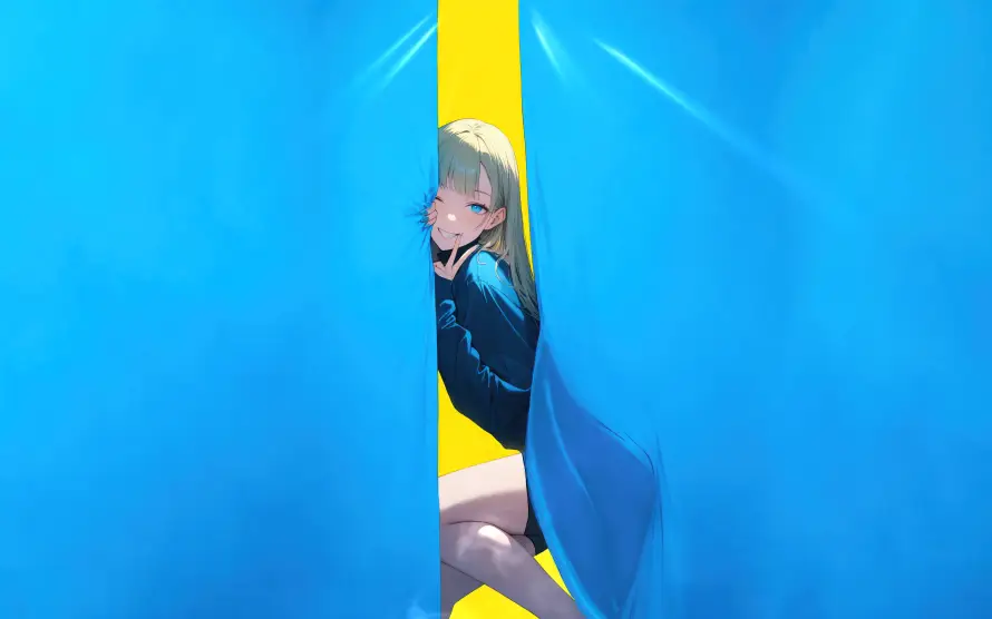 4k偷看壁纸-二次元和壁纸-动漫少女壁纸分享「哲风壁纸」