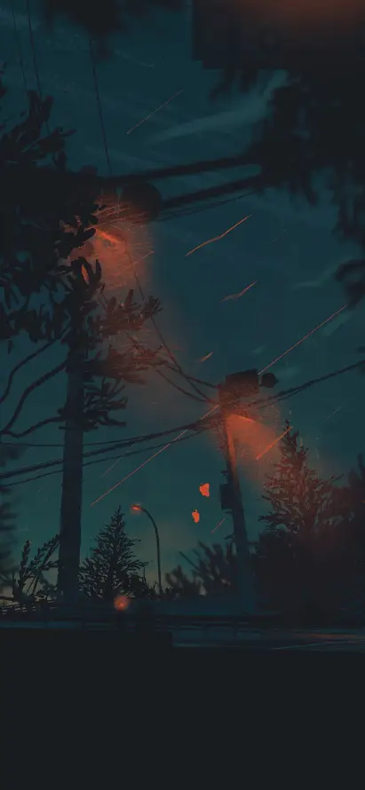 4k傍晚壁纸 - 城市 - 暖光 - 树木「哲风壁纸」