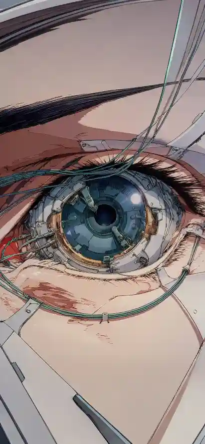 4k特写壁纸 - 眼 - 科幻 - 蓝瞳「哲风壁纸」