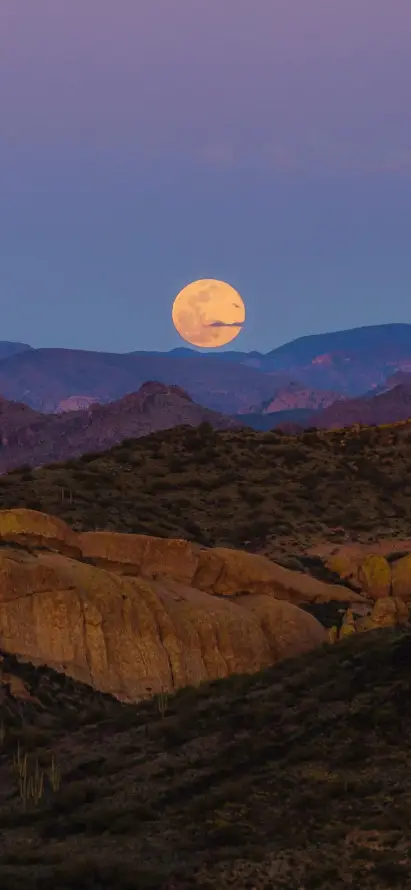 4k圆月壁纸 - 夜景 - 夜色 - 天空「哲风壁纸」