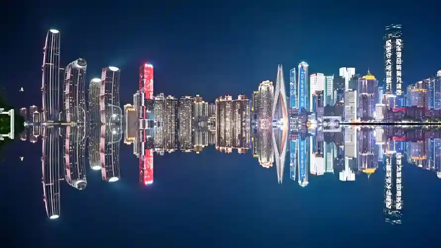 4k倒影壁纸 - 壁纸 - 夜景 - 对称「哲风壁纸」