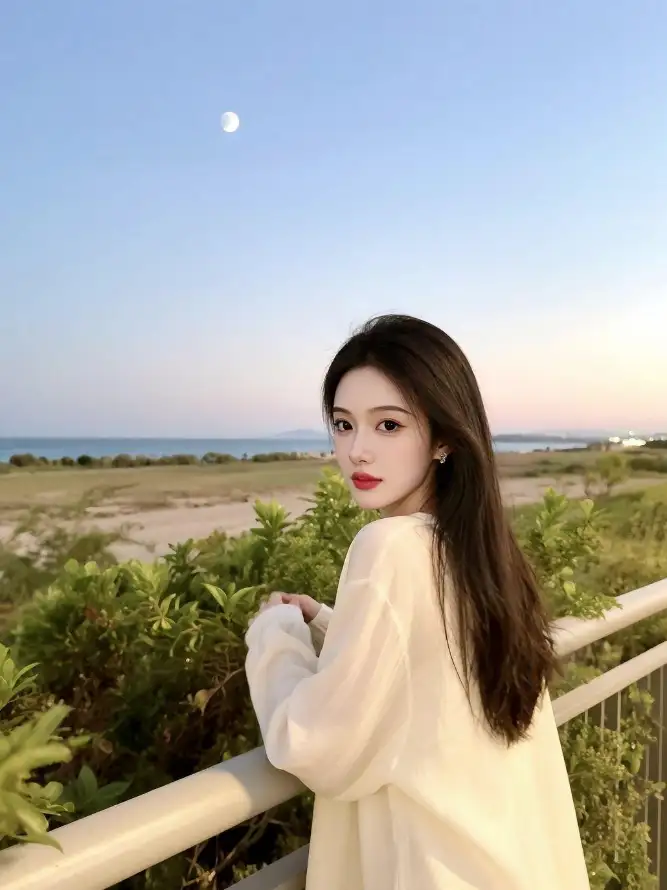 4k壁纸壁纸 - 手机 - 月牙 - 海边「哲风壁纸」