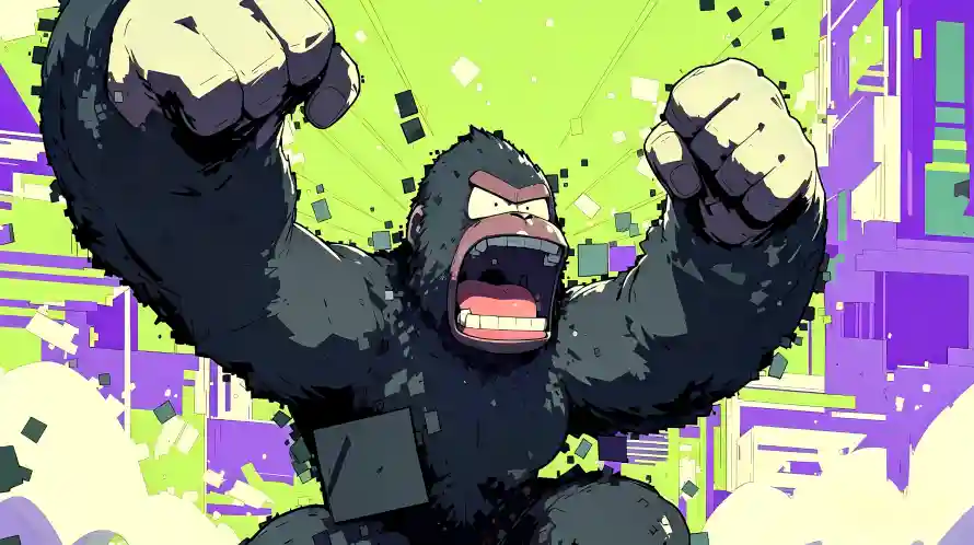 3k巨猿壁纸-像素块和愤怒-像素风格热门的壁纸「哲风壁纸」