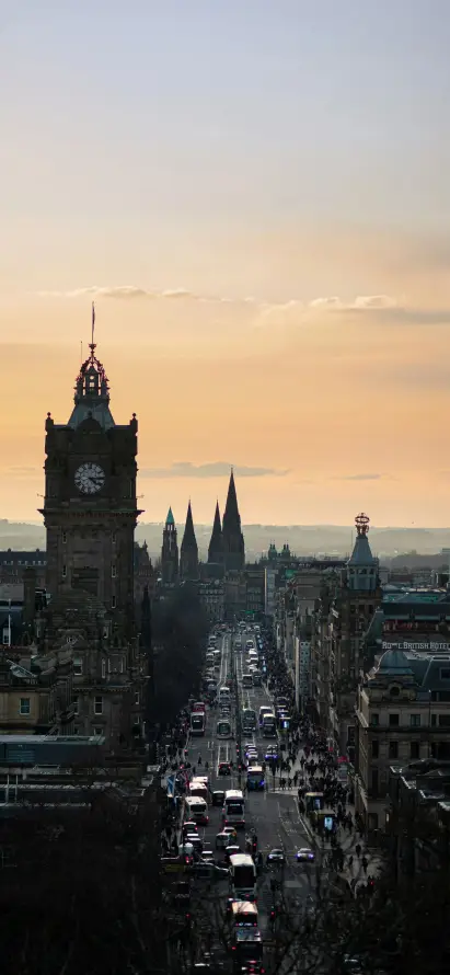 4k城市壁纸 - 建筑 - 日落 - 街景「哲风壁纸」