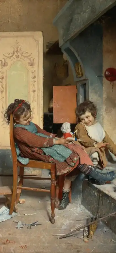 4k休闲壁纸 - 复古 - 孩童 - 室内「哲风壁纸」