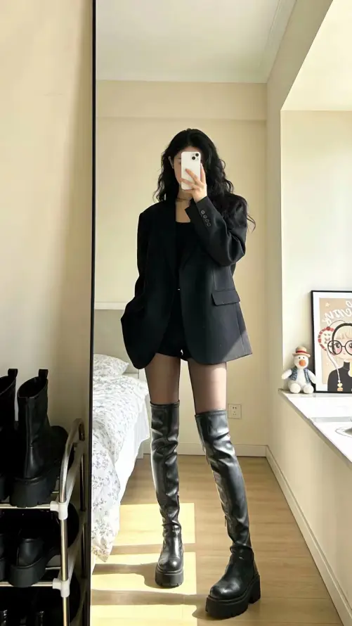 4k室内壁纸 - 御姐 - 长发 - 靴子「哲风壁纸」