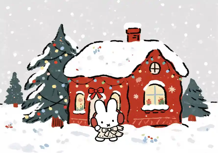 4k冬日壁纸 - 卡通 - 可爱 - 雪景「哲风壁纸」