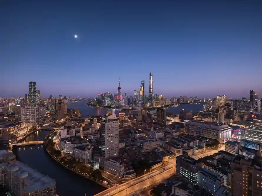 4k上海壁纸 - 壁纸 - 建筑 - 月夜「哲风壁纸」