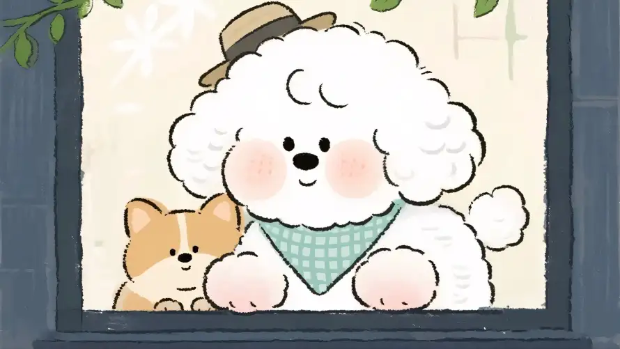 4k卡通壁纸 - 可爱 - 帽子 - 手绘「哲风壁纸」