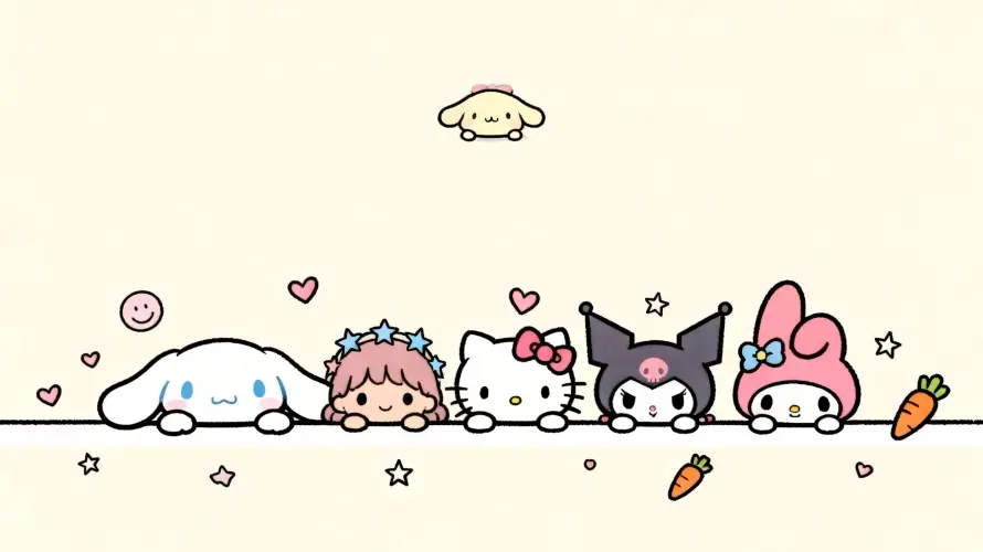4k卡通壁纸 - 可爱 - 星星 - 爱心「哲风壁纸」