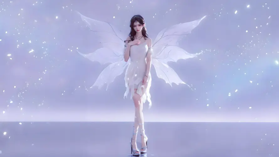 4k星光壁纸 - 翅膀 - 长发 - 倪克斯「哲风壁纸」