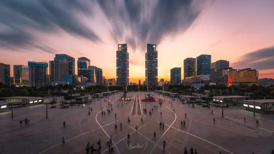 2k城市壁纸-长曝光 - 壁纸-摩天大楼热门的壁纸「哲风壁纸」