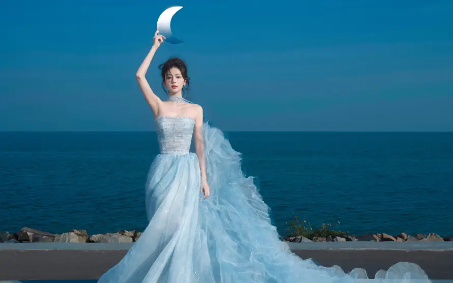 3k壁纸壁纸-氛围感和夜晚-拖尾婚纱壁纸分享「哲风壁纸」