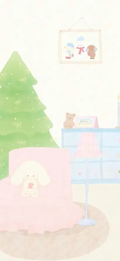 4k卡通壁纸 - 室内 - 小狗 - 沙发「哲风壁纸」