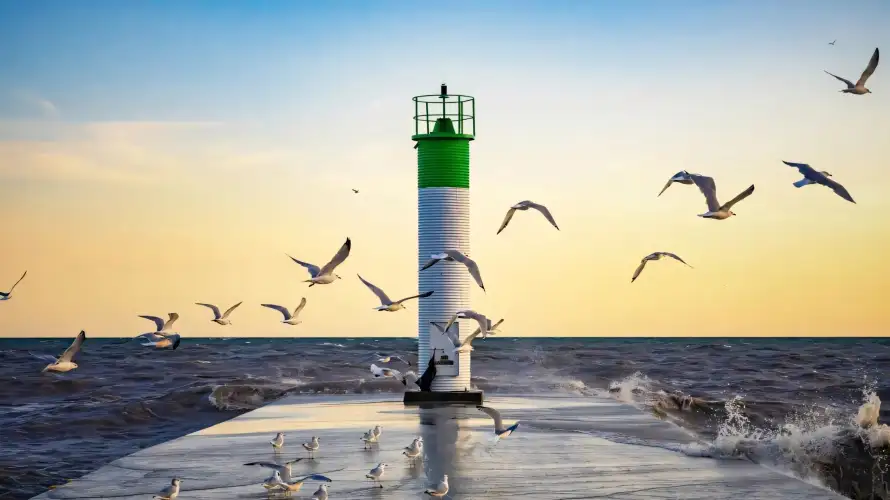 4k堤坝壁纸 - 浪涛 - 海边 - 海面「哲风壁纸」