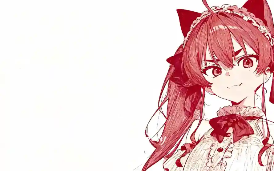 4k猫耳壁纸 - 红发 - 红瞳 - 二次元「哲风壁纸」