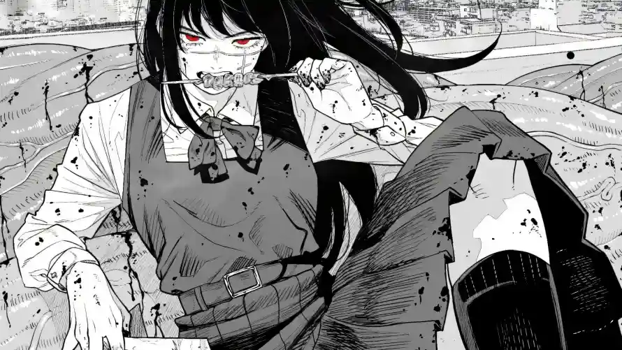 4k口罩壁纸 - 战损 - 校服 - 红瞳「哲风壁纸」