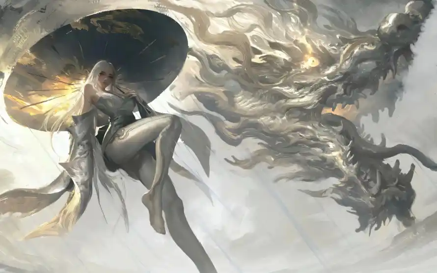 4k古风壁纸 - 龙 - 国风 - 插画「哲风壁纸」