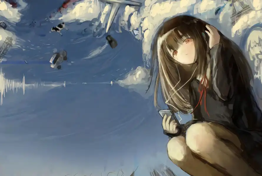 4k插画壁纸 - 静谧 - 二次元 - jk制服「哲风壁纸」