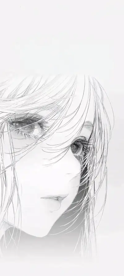 4k人物壁纸 - 手绘 - 简约 - 线稿「哲风壁纸」