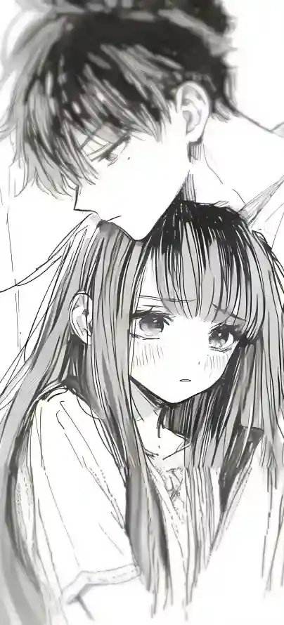 4k情侣壁纸 - 头顶注视线稿 - 热门壁纸 - wallpaper「哲风壁纸」