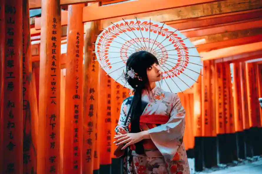 4k和伞壁纸 - 和服 - 和风 - 少女「哲风壁纸」