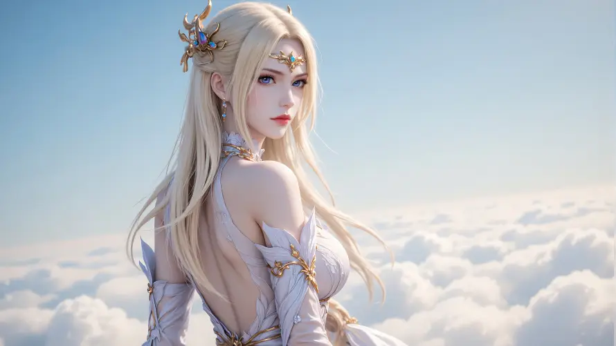 4k云海壁纸 - 发饰 - 国漫 - 女神「哲风壁纸」