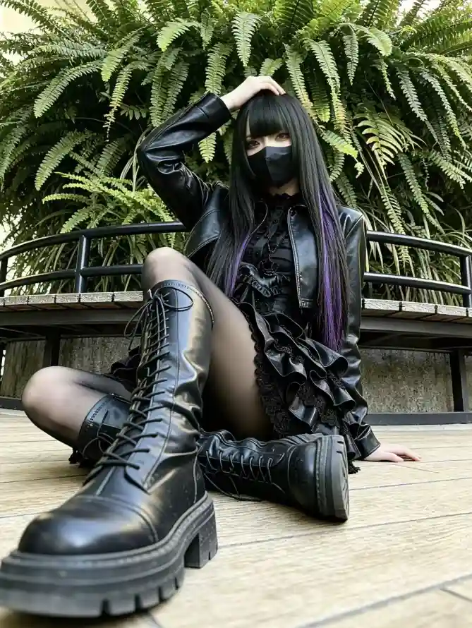 4k御姐壁纸 - 户外 - 绿植 - 长发「哲风壁纸」