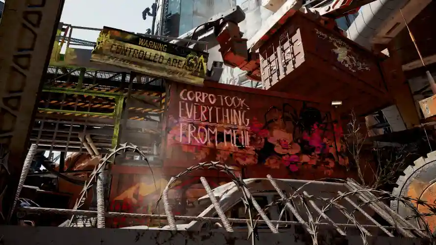 3k围栏壁纸-工业区和标语-创意改造免费下载「哲风壁纸」