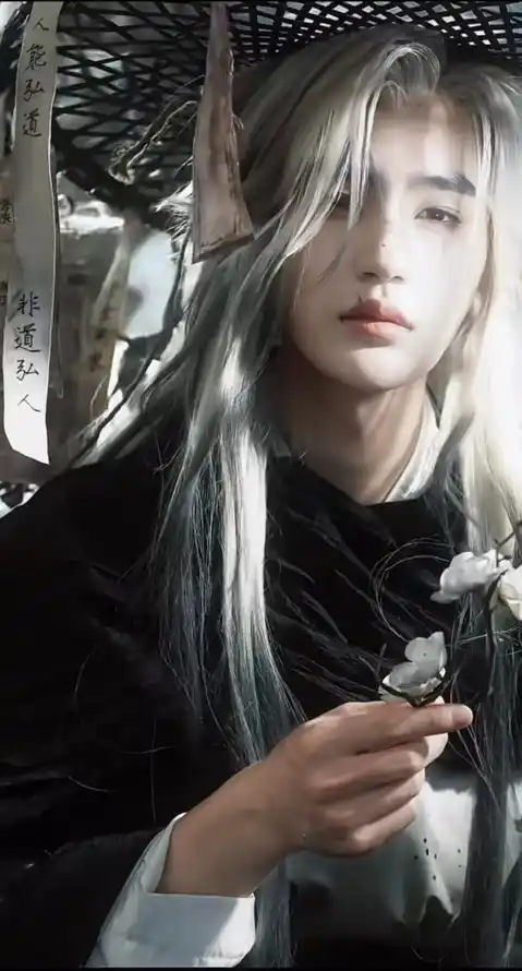 4k冷调壁纸 - 帅哥 - 干花 - 张翅「哲风壁纸」