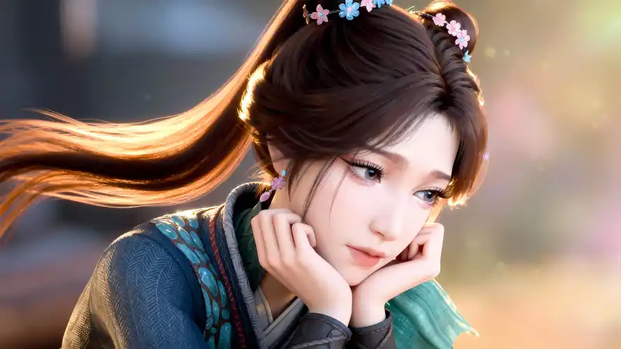 4k3D壁纸 - 仙侠 - 发饰 - 古装「哲风壁纸」