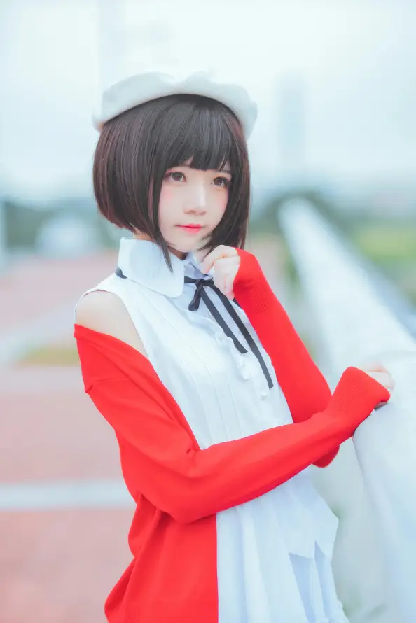 4k少女壁纸 - 户外 - 短发 - 露肩「哲风壁纸」