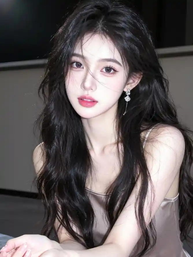 4k卷发壁纸 - 吊带 - 壁纸 - 女神「哲风壁纸」