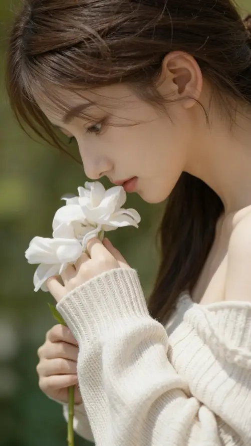 4k侧颜壁纸 - 壁纸 - 少女 - 户外「哲风壁纸」