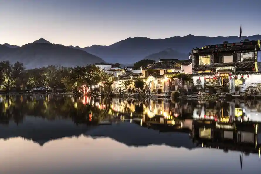 4k倒影壁纸 - 傍晚 - 古镇 - 壁纸「哲风壁纸」