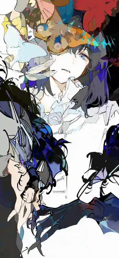 4k型月壁纸 - 手绘 - 紫发 - 紫瞳「哲风壁纸」