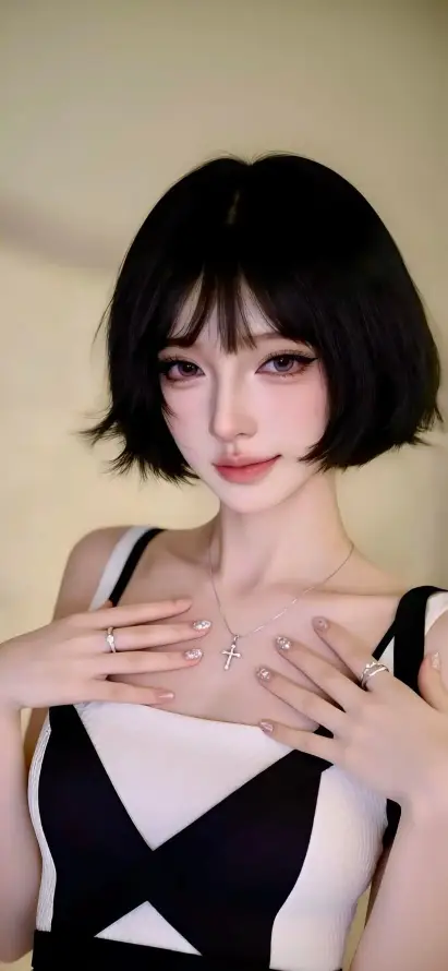 4k简约壁纸 - 美女 - 锁骨 - 项链「哲风壁纸」