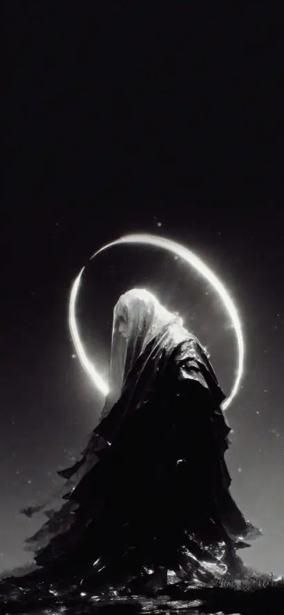 4k月影壁纸 - 残月 - 白发 - 神秘「哲风壁纸」