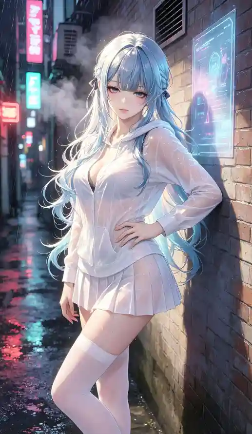 4k壁纸壁纸 - 少女 - 手机 - 蓝发「哲风壁纸」